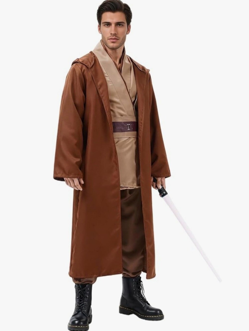Men's Medium Jedi Costume With Light Sabers Star Wars